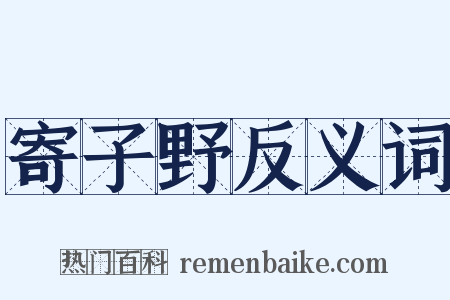 寄子野反义词是什么意思的图片